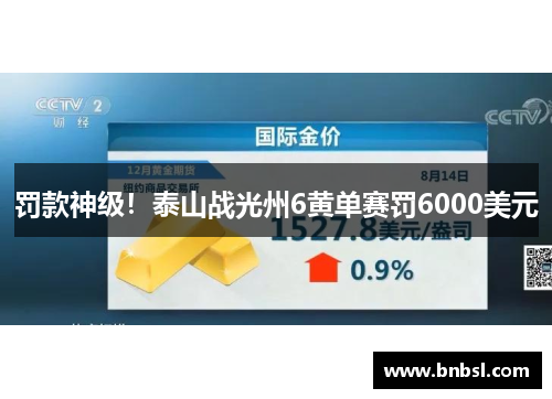 罚款神级！泰山战光州6黄单赛罚6000美元